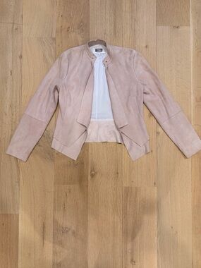 Etcetera Genuine Suede Jacket Blush Pink Size 4